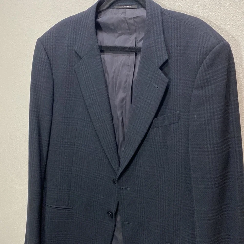 Armani Collezioni for Saks Fifth Avenue blazer‎ jacket plaid grey